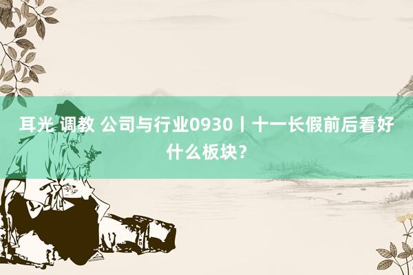 耳光 调教 公司与行业0930丨十一长假前后看好什么板块？