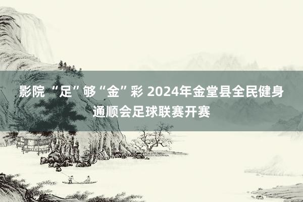 影院 “足”够“金”彩 2024年金堂县全民健身通顺会足球联赛开赛