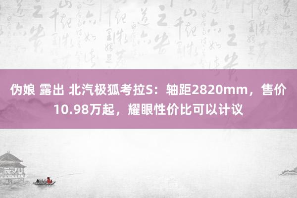 伪娘 露出 北汽极狐考拉S：轴距2820mm，售价10.98万起，耀眼性价比可以计议